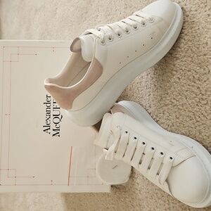 Alexander McQueen White and Pink Sneakers Sz. 40 Or 10 Womens